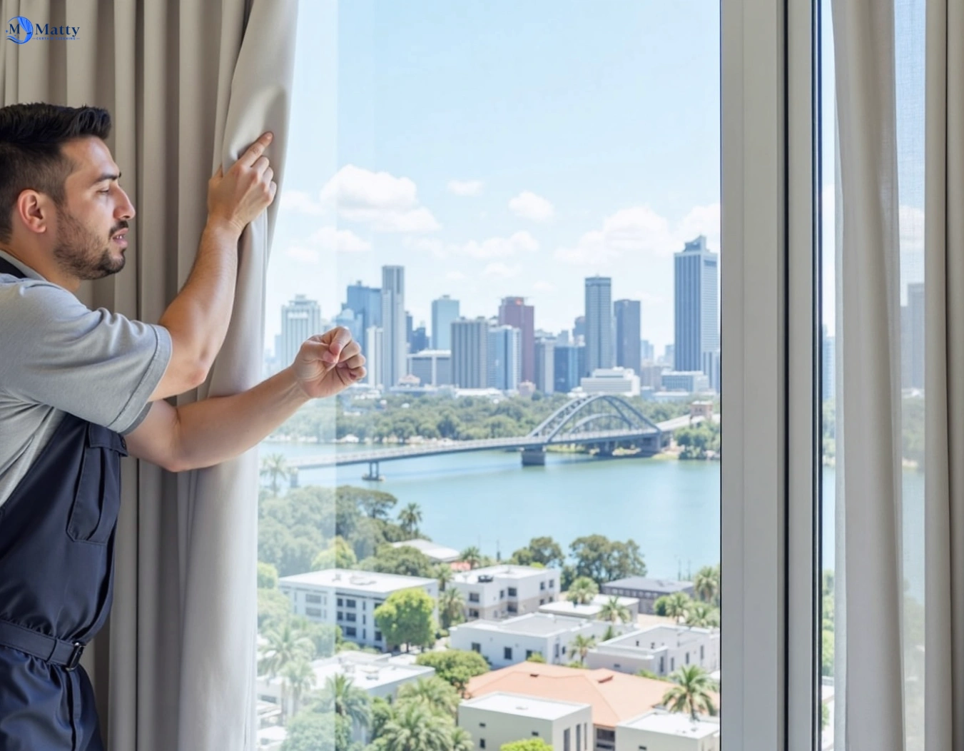 Professional curtain steam cleaning service alexandria-nsw QLD by Matty Curtain Cleaning